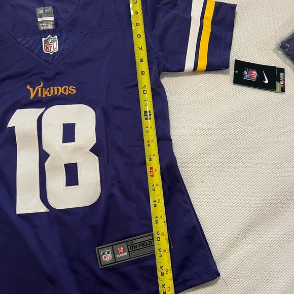 Minnesota MN Vikings NFL Jersey NWT - Women’s Small Jefferson 18 - Picture 10 of 10